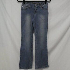LONDON BLUES - Petites | 4P | Bootcut Jeans |  Studded Waist | *Missing Button